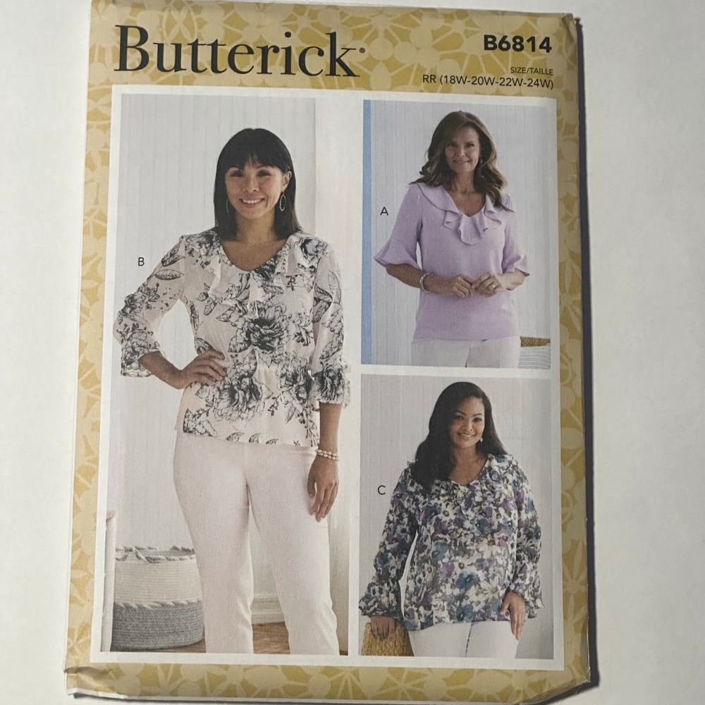 Butterick Sewing Pattern B6814 Womens RR (18W-24W) Multi Easy Uncut Fac Folded